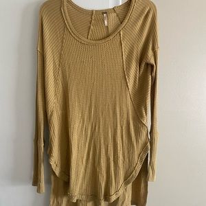 Free People Long Sleeve Textured Tunic Shirt